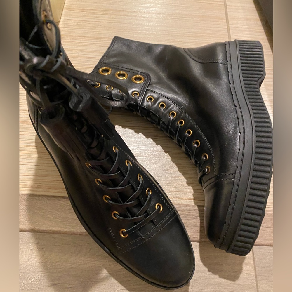 🆕 TOD’S Leather Combat Boots - Picture 5 of 11